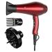 Hair Dryer Lightweight with Far Infrared Ionic Technology 1875W Powerful Blow Dryer Ceramic Coating Hair Blow Dryer with Concentrator Classic Red