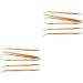 KALLORY 2 Pcs Eyeliner Bamboo Brush Straight Bent Angled Brush Cosmetic Double Head - Buy Online on GoSupps.com