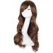 YEESHEDO 32 Long Wavy Curly Cosplay Wig with Bangs - Heat Resistant Synthetic Hair for Women/Girls - Dark Brown - Buy Online on GoSupps.com