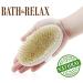 Bath & Relax Natural Bristle Back Scrubber - Exfoliating Shower Brush for Cleansing Dry/Wet Skin, Long Handle Wooden Design - Men and Women - Buy Online on GoSupps.com