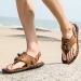 Creev Men's Leather Sandals - Summer Outdoor Flip Flops & Slippers in Plus Sizes (40 & 41) - Buy Online on GoSupps.com