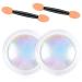 Ownest 2 Pcs Neon Iridescent Chrome Nail Powder,Mermaid Chrome Nail Powder Symphony Shell Nail Powder,Mermaid Pearl Magic Nail Powder Salon Nail Pigment Manicure Pigment 2pcs