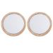 Lurrose Compact Mirror for Purse 2PCS Elm Mini Size Makeup Mirror Round Cosmetic Mirror for Home Makeup Travel(Wooden)
