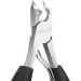 Professional Toe Nail Clippers for Thick Nails - Heavy Duty Toenail Scissors with Nail File & Hook - Sharp Curved Blades - Wide Jaw Opening - Soft Handles in Black & Silver - Buy Online on GoSupps.com