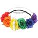 Gay Pride Headband Rainbow Flower Headband Rose Flower Headpiece Pride Hair Accessories for Pride Party Style 2 Rainbow Hair Wreath colorful 2 - Buy Online on GoSupps.com