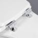 Mayfair 826CHSL 000 Benton Toilet Seat - Slow Close, Chrome Hinges, Durable White Wood - Buy Online on GoSupps.com