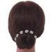 Bridal/Wedding/Prom/Party Set Of 6 Clear Austrian Crystal Daisy Flower Hair Pins In Silver Tone - Buy Online on GoSupps.com
