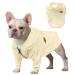 Meioro zipper with hood dog sweater pet clothes dog cat clothing cute pets warm hood winter warm puppy French bulldog (s white) s white