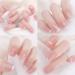 Sethexy Glossy Square Short False Nails - Bright Pink French Tips | Complete 24pcs Nail Art for Women & Girls | Sparkle & Shine - Buy Online on GoSupps.com