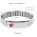 Expandable Medical Alert Bracelet 13mm Width - Diabetic Type 2 - 18cm - Privacy Lift-Up Section - Includes Medical Info Card - Men & Women - Buy Online on GoSupps.com