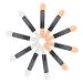 Disposable Dual Sided Eyeshadow Brush 10piece Portable Sponge Tipped Oval Makeup Applicator Tools for Eyeshade