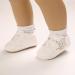 Cheerful Mario Baby First Walking Shoes - 12-18 Months White Star | Soft PU Leather | Anti-Slip Pram Shoes for Baby Boys and Girls - Buy Online on GoSupps.com