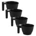OUNONA 4pi ces Bol de M lange pour Teinture Capillaire Lot de Plastique Noir avec Poign e pour D coloration Coloration et Traitements Coiffure