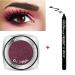 Kit 1 Metal Cream Eyeshadow 06 Pink + 1 Black Waterproof Pencil (2 Products)