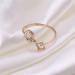 DNCG Ladies 26 English Letter Ring Ring Open Mouth Gold Ring - Buy Online on GoSupps.com