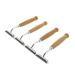 Frcolor tool 4 pieces of razor with bamboo handle double razor razor for men handing tools manual barturasier safety razor handle out of bamboo man razor blade metal