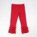 Hoolchean Girls Cotton Ruffle Leggings - 4-5 Years Slim Red | Comfortable Toddler Clothing - Buy Online on GoSupps.com