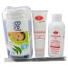 Mosadal Set No. 3 - Cosmetic hand and foot care set Professional cornea removal!2x Mosadal Lotion 250ml - Mosadal Creme Hydratante urea 100ml - Mosadal cosmetic cotton 25g - corneal scraps of blunt scalpel made of peak steel