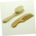 FOMIYES 2pcs Baby Grooming Kit with Bath Scrubber and Wooden Comb - Khaki - Buy Online on GoSupps.com