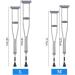 Medical Crutches Stainless Steel Adjustable Walking Crutches with Damping Springs Comfortable Handle Crutches Non-Slip Canes Independence Silver Medium - Buy Online on GoSupps.com