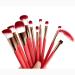 10-Piece Color Changing Handle Makeup Brush Set | Red Foundation & Essential Makeup Tools - Buy Online on GoSupps.com