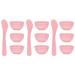 lasenersm 9 Pieces Mini Plastic Facial Mask Mixing Bowl with Stirring Spatula Facemask Bowl Mud Mask Mixing Bowl DIY Skin Care Mixing Tool Kit for Lady Women Home Beauty Salon Use Pink