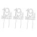 ibasenice 3pcs 19 Crystal Headpiece Pearl Headpiece Crystals Decor Birthday Cake Pick Food Decor Topper Appetizer Picks Rhinestone Cake Picks Food Decoration Supplies Cake Topper Cocktail