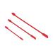 Syrisora Small Spatula and Long Double Headed Silicone Mini Spatula for Jam Cake Cream Makeup Bottle (Red)