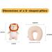 JOYRAVO Kids Travel Pillow - 2-in-1 Deformable Neck Pillow with Cute Pink Lion Design for Comfortable Sleep and Play on Airplanes, Cars, and Travel - Buy Online on GoSupps.com