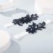 JWICOS Navy Blue Wedding Lace Garters Set for Brides & Girls - Stretch Flower Bridal Costumes - International Shipping Available - Buy Online on GoSupps.com