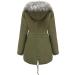 Buy Hanxiulin Oversize Plush Jacket for Women | Warm Fleece Long-Sleeved Winter Coat | XXL Green | Cozy Trench Coat - Buy Online on GoSupps.com