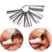 Easy French Tips Smile Line Pink & White Cut Nail Art UV Gel Acrylic Essenial Tools 9 Sizes Cutter Edge Trimmer Template Pack of 1 HJ-NAT035-FS06