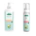 Aleva Naturals Sensitive Skin Baby Care Set for Babies with Dry Skin 2 in 1 Hair & Body Wash 200ml & Daily Soothing Moisturizer 240ml Clear