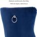 High-Quality Velvet Dining Room Chairs - Set of 4 Blue Padded Chairs with Nail Head Trim & Solid Wood Legs - Buy Online on GoSupps.com