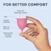 PeeSafe Menstrual Cup for Women - Leak-Proof Odor-Free Rash-Resistant Reusable Medical Silicone - Small Pink Medium - Buy Online on GoSupps.com
