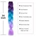Colorfulpanda Ombre Jumbo Braid Hair Extensions - 24 Inch 100g Kanekalon for Crochet Twist - Dark Lila/Blue/Light Purple - Buy Online on GoSupps.com