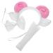 Ipetboom 1 Set Lamb Headband Clothing Tail Sheep Headbands for Women Sheep Accessories Women Halloween Costume Sheep Ears Sheep Costume Adult Sheep Cosplay Pink Miss Fabric 24.00X17.00X2.50CM Pink
