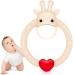 Buy Share & Care BPA-Free Silicon Giraffe Baby Bite Ring Toys - 2 Set for Gum Pain Relief | Perfect for Infants 3 Months+ - Buy Online on GoSupps.com