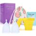 Buy Florauspicious Reusable Menstrual Cups - 2 Pack (Small Transparent) for Eco-Friendly Female Care - Buy Online on GoSupps.com