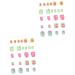 minkissy 2 Sets Nail Art Decals Eco-friendly Nail Stickers Colorful Kids Nail Stickers Kids Art Fake Nail Kids False Nail Cartoon Child Finished Nail Art