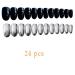 Buy Sethain Shiny Oval Press-On Nail Tips - Black & Silver Short Complete Cover 24 Pieces for Women & Girls | Best Quality & Style - Buy Online on GoSupps.com