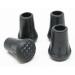 fiXte Small Replacement Walking Stick Cane Crutch Hiking Pole Rubber End Ferrule Black 11mm (4)