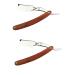 Frcolor 2st Safe Rasier Khimar hijab razor hair clips hairdresser space -saving ice -end wooden handle trip men razor handwell for men double -sided wooden handle man wooden