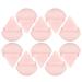 Makeup Powder Puff 10 Pieces Pink Triangle Cotton Sponge for Loose Powder Soft Face Body Cosmetic Foundation Contouring Powder Wet Dry Use Beauty Tools 2.75 x 2.55 inches