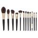 Black Gold 12 Point Makeup Brush Set | Soft Powder & Sculpting Brushes for Flawless Makeup Application - International Shipping Available - Buy Online on GoSupps.com