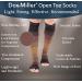 Doc Miller Premium Open Toe Compression Socks Dress Series - 20-30mmHg, Women's Toeless Compression Socks - Black/Brown/Tan, Medium - 1 Pair - Buy Online on GoSupps.com
