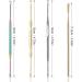 Stainless Steel Ear Cleaner Set - 4 Pcs Spiral Ear Picks for Earwax Removal - Assorted Colors - 12x0.5cm - 3 Sets - Buy Online on GoSupps.com