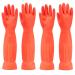 Rubber flushing glove waterproof and oil-resistant suitable for kitchen cleaning laundry household cleaning dishwasher car wash indoor and outdoor cleaning pet care etc. (2-pairs medium)
