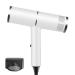 Blow Dryer with Diffuser - Ionic Blow Dryer Low Noise Lightweight Travel Blower Hairdryer for Normal & Curly Hair Hotel Household Dormitory US White