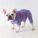 BT BEAR Dog Clothing | Classic Striped Pajamas for Bulldogs & Puppies | Soft Cotton Overalls in Blue & Hot Pink - Size L - Buy Online on GoSupps.com